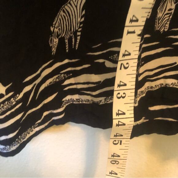 Maxi Dress Womens Medium Boho Floral Zoo Zebra Print Teacher Hawaiian Tropical - Picture 4 of 5